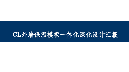 CL外墙保温模板一体化深化施工设计总结