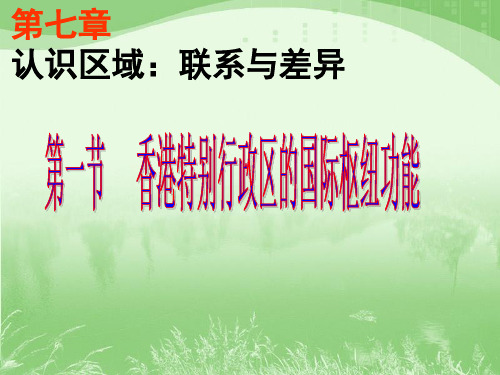 湘教版八年级地理下册香港特别行政区的国际枢纽功能