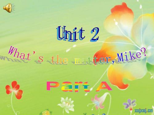 pep六年级下册Unit2_What's_the_matter_Mike_Part_A_课件