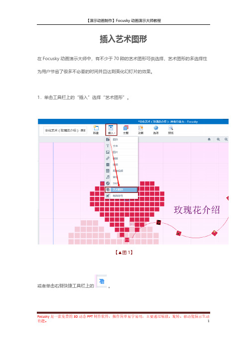 【演示动画制作】Focusky插入艺术图形