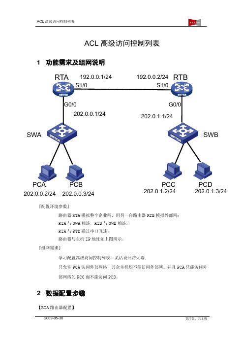 ACL高级访问控制列表