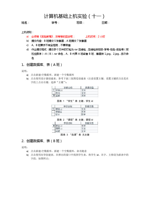 第十一次上机实验 实验报告