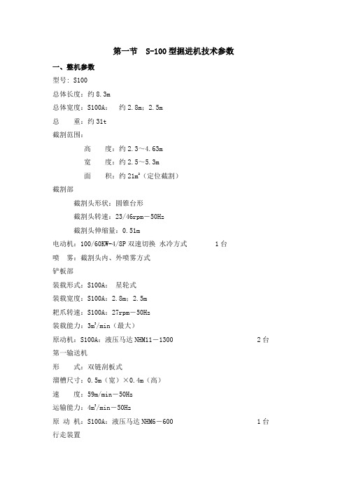 S100A掘进机配件