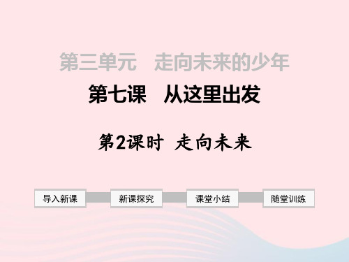 2020新教材部编版九年级道德与法治下册 第三单元 走向未来的少年 第七课 从这里出发 第2框 走向未来课件