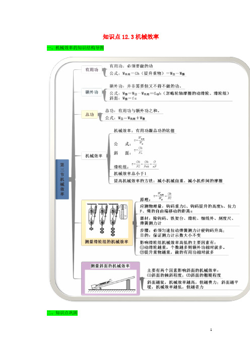 2019_2020学年八年级物理下册12.3机械效率期末复习精练含解析新版新人教版