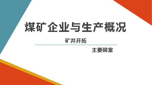 煤矿企业与生产概况(1)井底车场主井系统硐室