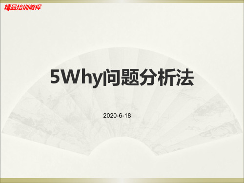 5why问题分析法精品培训教程(多个实际案例)