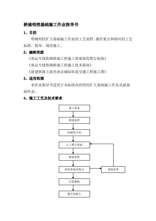 桥涵明挖基础施工作业指导书