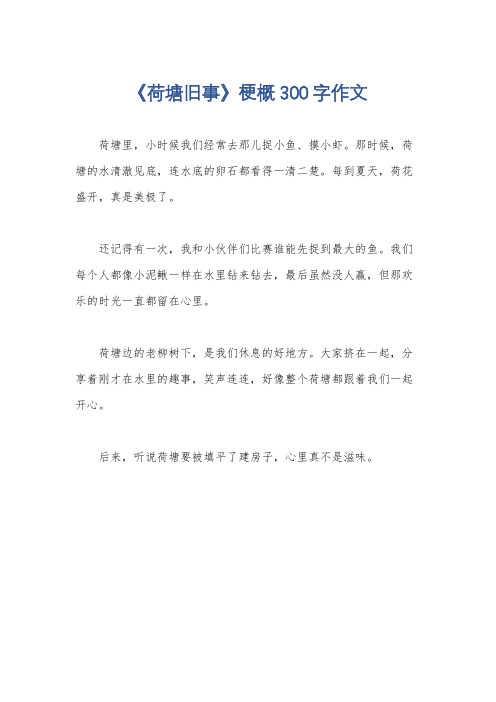 《荷塘旧事》梗概300字作文