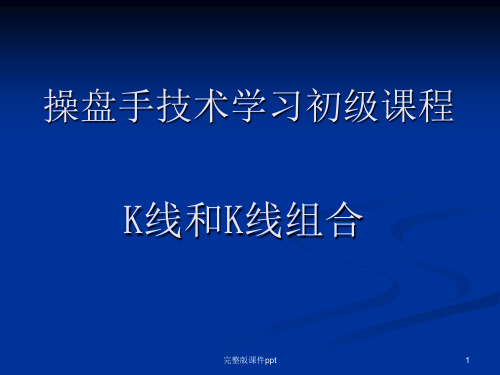 操盘手技术学习初级课程