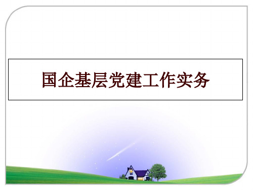 最新国企基层党建工作实务