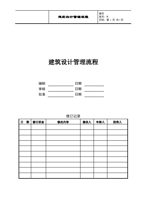 建筑设计管理流程