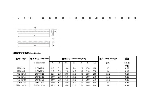 电力金具型号名称(较全)