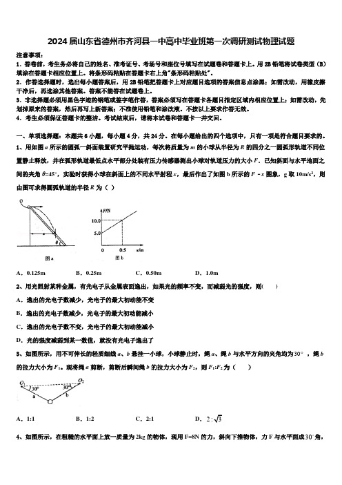 2024届山东省德州市齐河县一中高中毕业班第一次调研测试物理试题