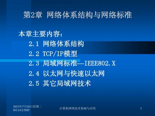 网络技术体系结构与标准