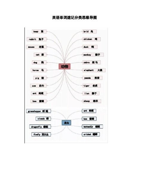 (全)英语单词速记分类思维导图