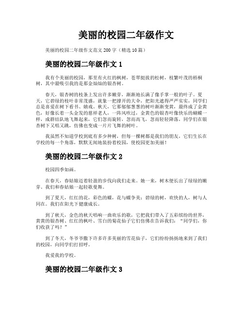 美丽的校园二年级作文