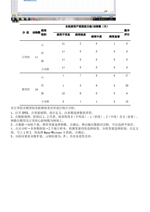 SPSS两个独立样本秩和检验操作步骤