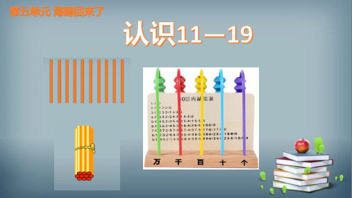 一年级上册数学课件  五 海鸥回来了-认识11—19各数的认识   青岛版  共14张