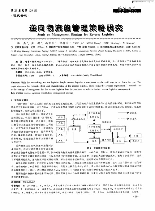 逆向物流的管理策略研究