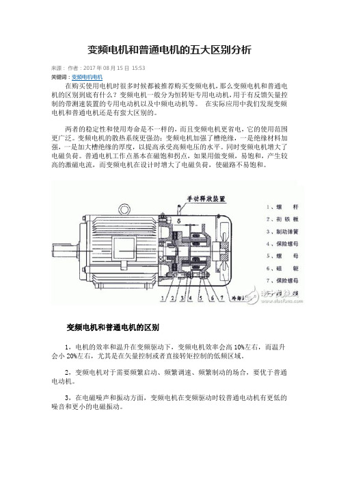 变频电机和普通电机的五大区别分析