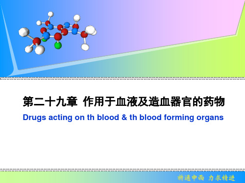 第29章 作用于血液及造血器官的药物