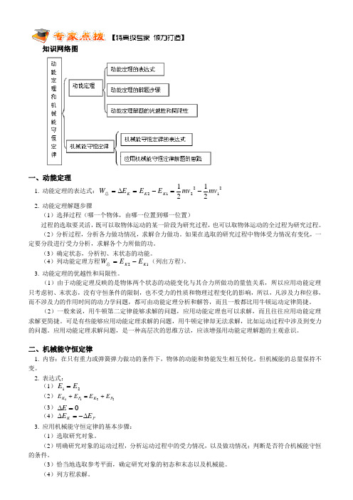 动能定理、机械能守恒定律的综合应用(一)