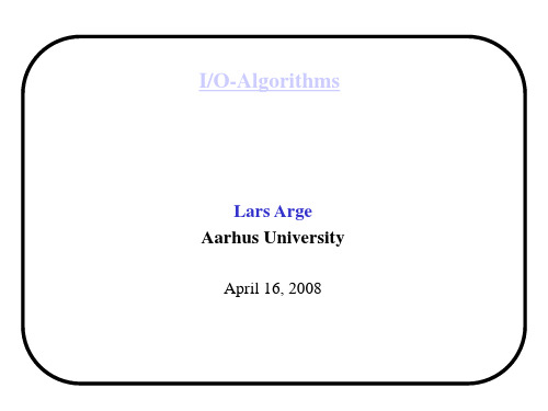 I／O-Algorithms