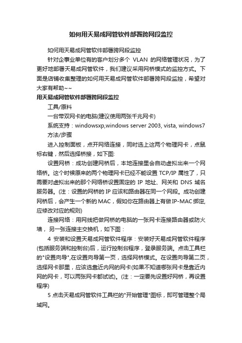 如何用天易成网管软件部署跨网段监控