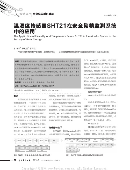 温湿度传感器SHT21在安全储粮监测系统中的应用