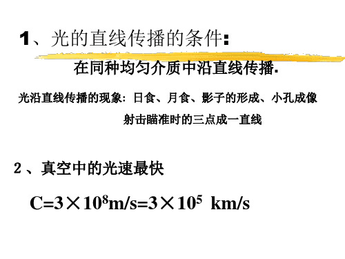 光的直线传播的条件