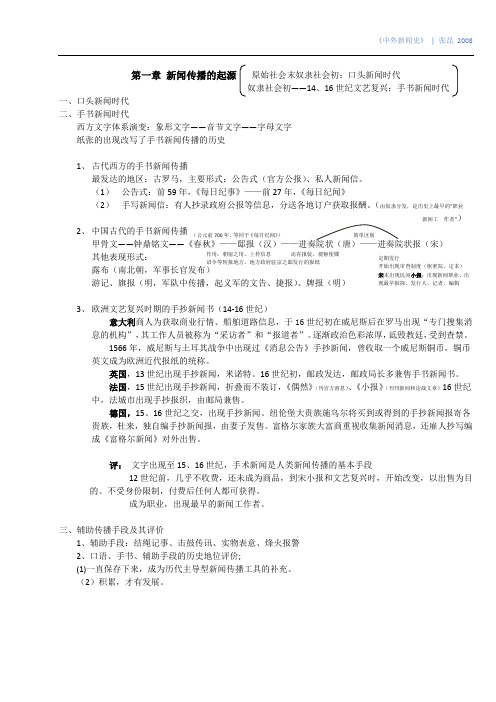 1-中外新闻史笔记(新闻传播的起源)