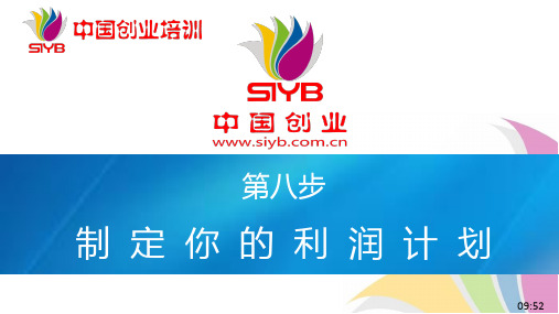 8-SYB新版课件 第八步：利润计划