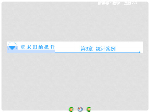 高中数学 第三章 统计案例章末归纳提升课件 新人教A版选修23