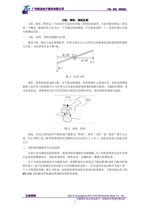 力矩、转矩、扭矩区别