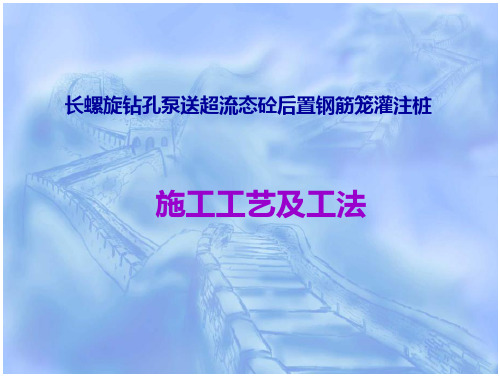 长螺旋钻孔灌注桩施工工艺及工法讲课