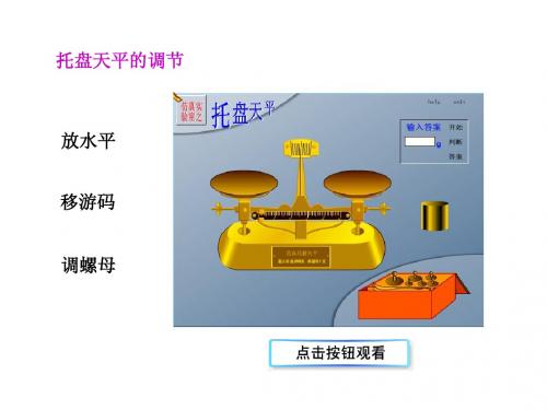 托盘天平使用方法