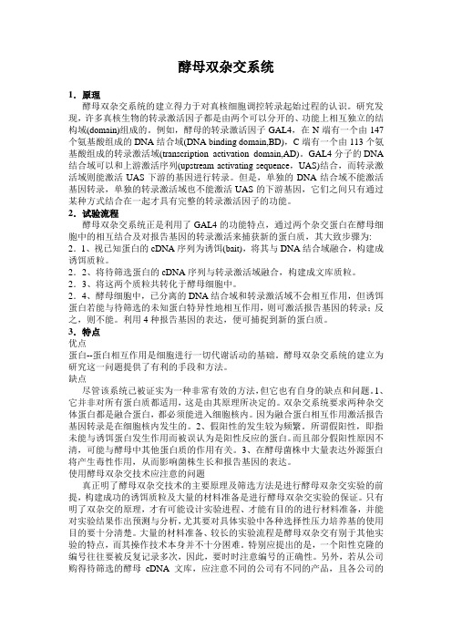 酵母双杂交原理、操作方法