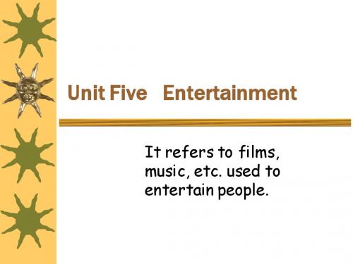 Unit 05-Entertainment