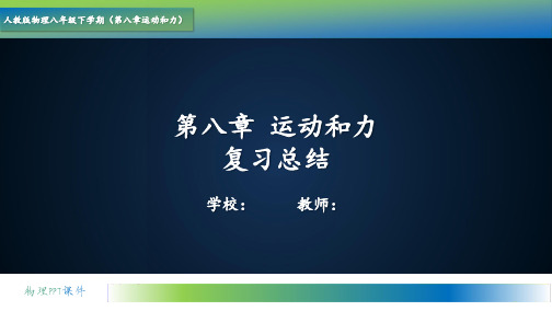 第八章 运动和力复习课件  2022-2023学年人教版物理八年级下册