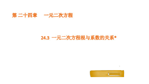 24.3 一元二次方程根与系数的关系课件(共16张PPT)