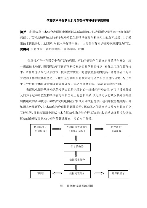 信息技术结合表面肌电图在体育科研领域的应用