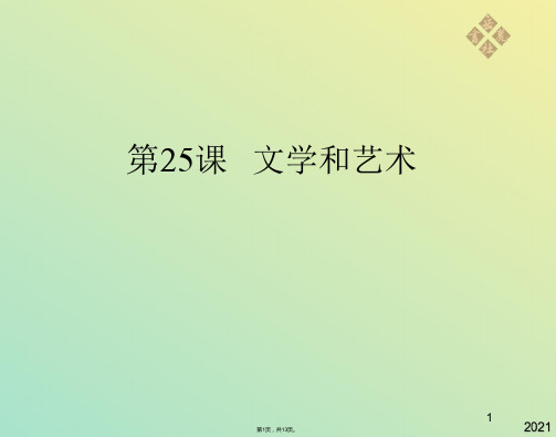 历史九年级上岳麓版世界文学和艺术成就课件(与“音乐”有关文档共13张)