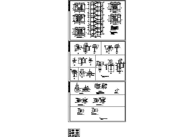 三跑钢楼梯CAD详图