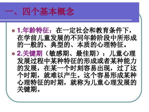 各年龄学前儿童心理发展的主要特征ppt课件