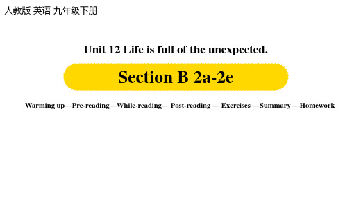 人教版英语九年级下册PPT课件Unit12第5课时(SectionB2a-2e)
