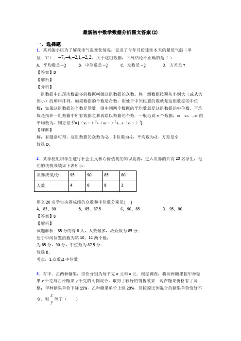 最新初中数学数据分析图文答案(2)