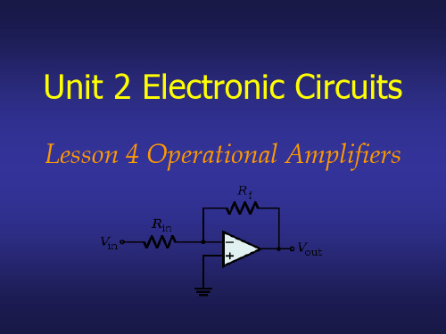 Lesson 4 Operational Amplifiers