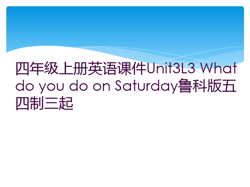 四年级上册英语课件Unit3L3 What do you do on Saturday鲁科版五四制三