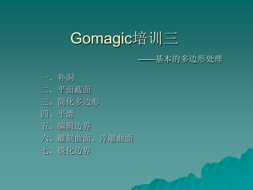 Geomagic培训三